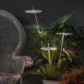 Garden Floor Lamp Aluminum White Design with Water Lily Leaf - Cipriam