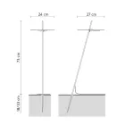 Garden Floor Lamp Aluminum White Design with Water Lily Leaf - Cipriam Viadurini