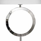 Floor lamp in steel with white lampshade Hmax 149,5cm Moon Viadurini