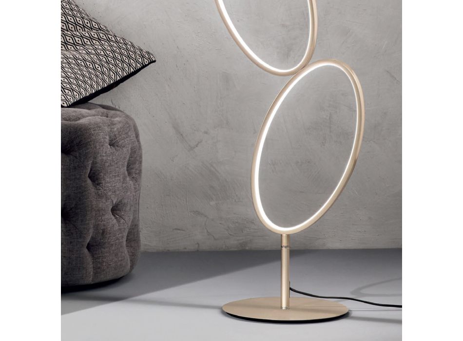 Gold Finish Metal Floor Lamp with Dimmable LED - Raissa Viadurini