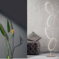 Gold Finish Metal Floor Lamp with Dimmable LED - Raissa