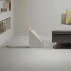 Floor Lamp in Painted Metal with Dimmable LED Light - Eucalyptus Viadurini