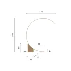 Floor Lamp in Painted Metal with Dimmable LED Light - Eucalyptus Viadurini