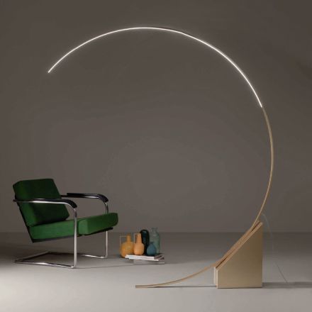 Floor Lamp in Painted Metal with Dimmable LED Light - Eucalyptus Viadurini