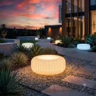 Alabaster Polyethylene Outdoor Floor Lamp Made in Italy - Disco Viadurini