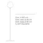 Floor Lamp in Cased or Transparent Glass Made in Italy - Elisia Viadurini