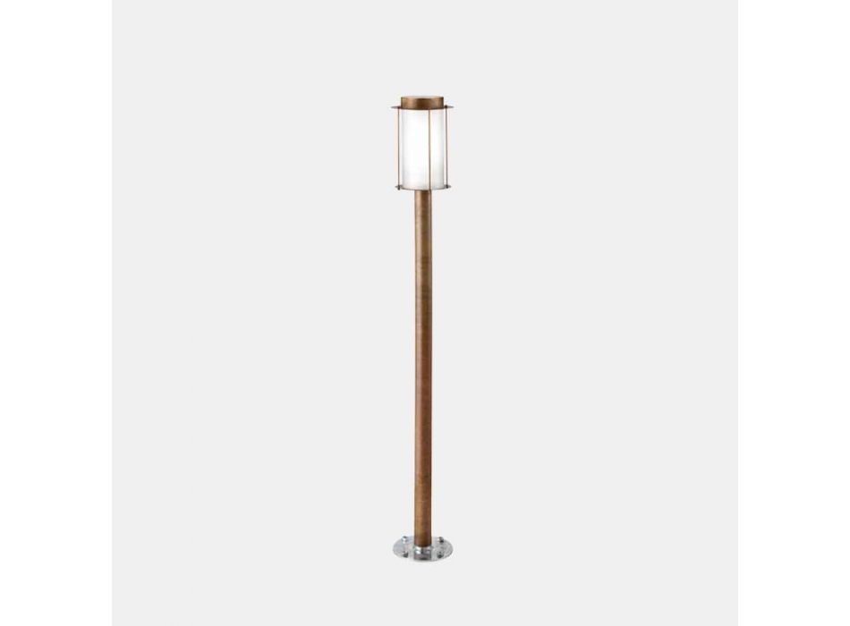 Floor Lamp Outdoor High Street Lamp in Brass and Glass - Loggia by Il Fanale Viadurini
