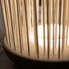 Led Floor Lamp in Gray Technopolymer and White Pvc Rods - Touch Viadurini