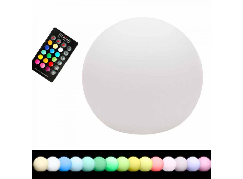 Multicolored Led Floor Lamp in White Plastic, Round Design - Globostar Viadurini