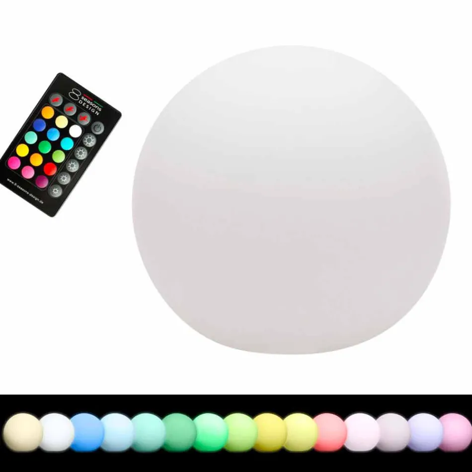 Multicolored Led Floor Lamp in White Plastic, Round Design - Globostar Viadurini