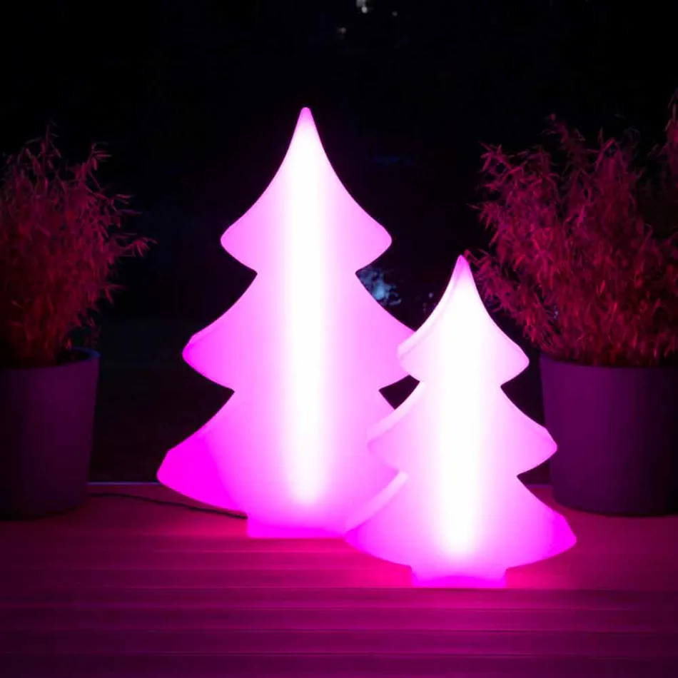 Floor Lamp Led, Solar or E27 in Plastic Christmas Design - Alberostar Viadurini