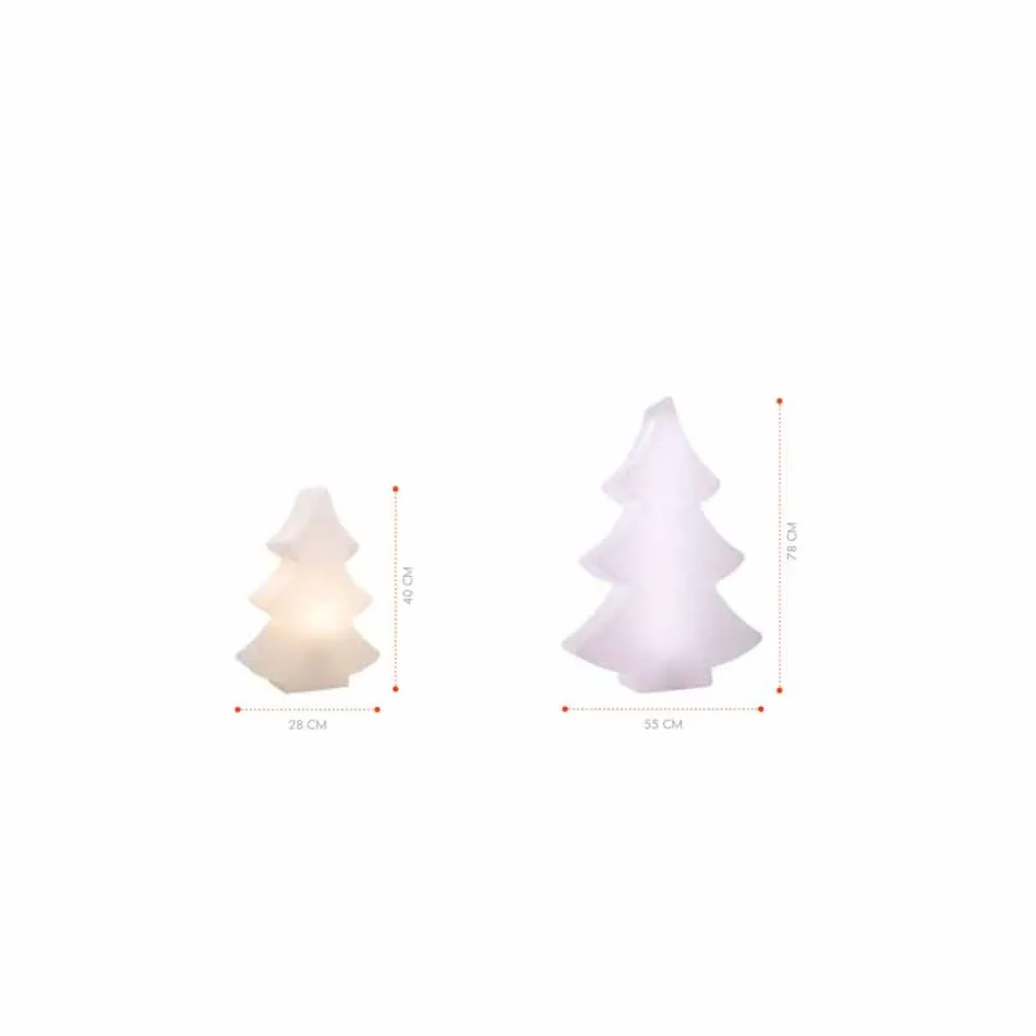 Floor Lamp Led, Solar or E27 in Plastic Christmas Design - Alberostar Viadurini