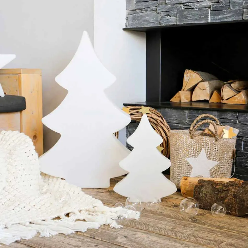 Floor Lamp Led, Solar or E27 in Plastic Christmas Design - Alberostar Viadurini