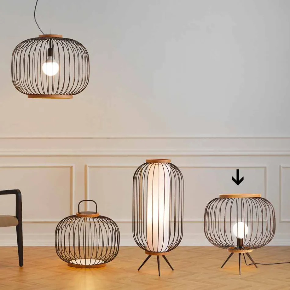 Modern design floor lamp in steel Ø48xh.52 cm Leira Viadurini