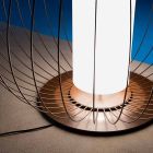 Floor or Support Lamp in White or Bronze Metallic Wire - Lantern Viadurini