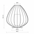 Floor or Support Lamp in White or Bronze Metallic Wire - Lantern Viadurini