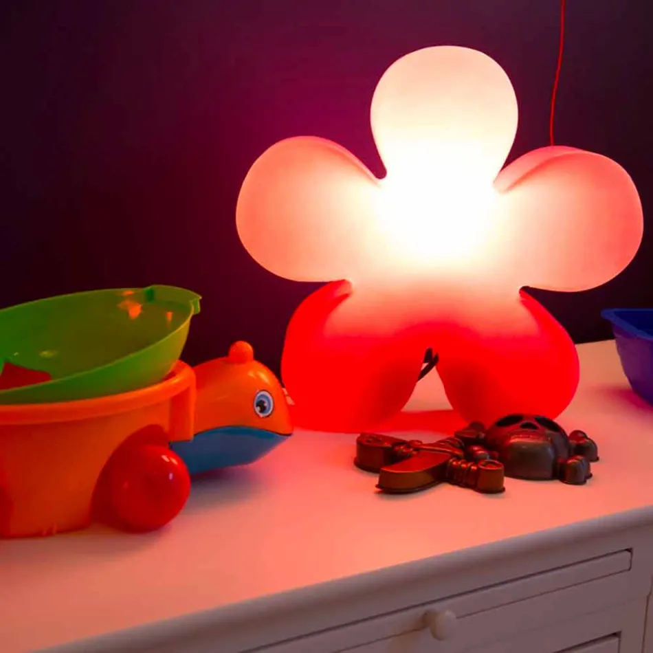 Floor or Table Lamp Modern Design with Colored Flower - Fiorestar Viadurini