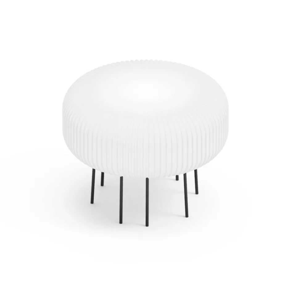 Disco Outdoor Floor Lamp in White Polyethylene Made in Italy Viadurini