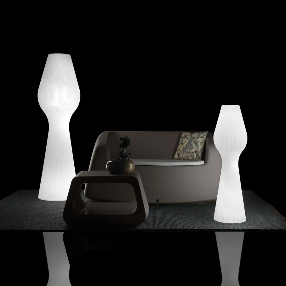 Reyes Outdoor Floor Lamp in Polyethylene with LED Light Made in Italy Viadurini
