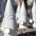 Outdoor Led Floor Lamp in White Technopolymer Modern Design - Nano Viadurini