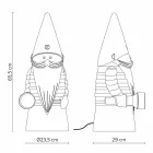 Outdoor Led Floor Lamp in White Technopolymer Modern Design - Nano Viadurini