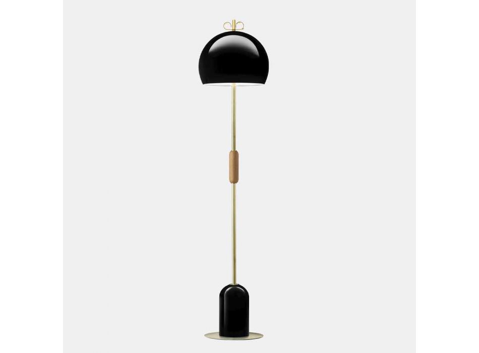 Living Room Floor Lamp in Colored Aluminum and Brass - Bonton by Il Fanale Viadurini