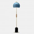 Floor Lamp in Aluminum and Luxury Brass Made in Italy - Bonton by Il Fanale