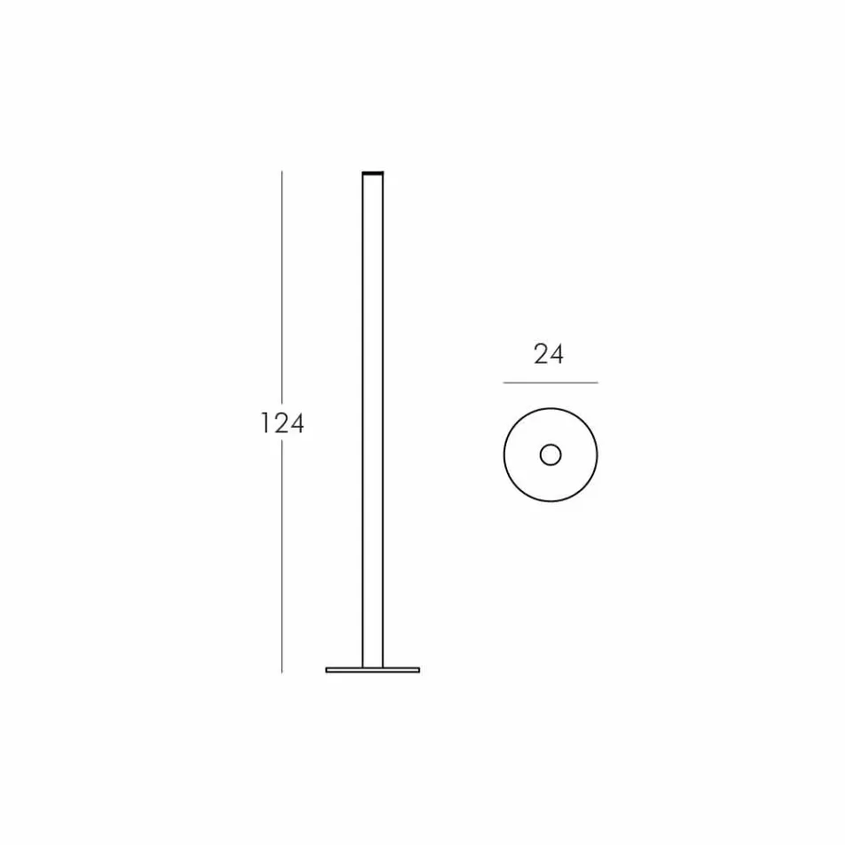 Slide Flux slim floor lamp in methacrylate produced in Italy Viadurini