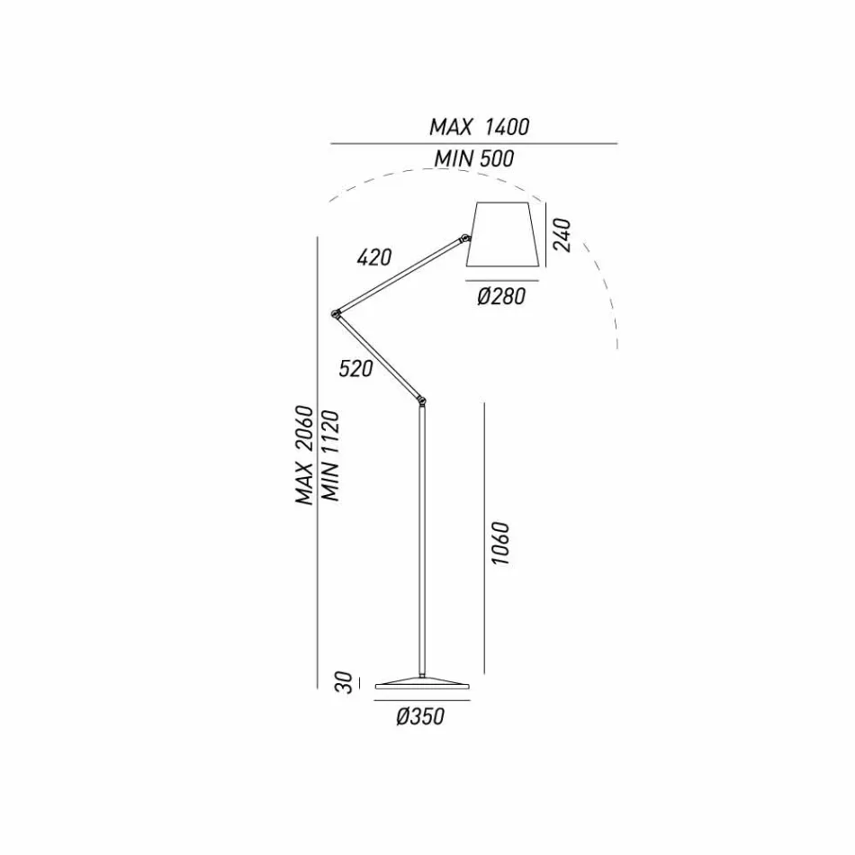 Lamp adjustable industrial style earth Reporter Il Fanale Viadurini