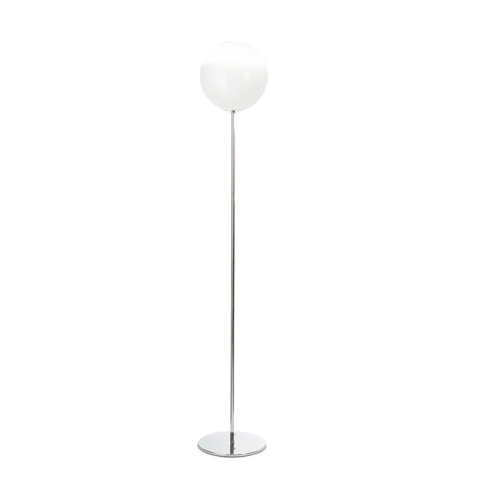 Isotta Floor Lamp in White Cased Glass Made in Italy Viadurini