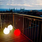 Indoor or Outdoor Decor Lamp Red, White Christmas Ball - Pallastar Viadurini