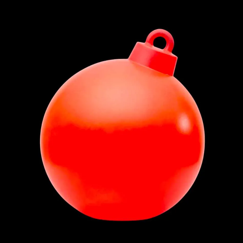 Indoor or Outdoor Decor Lamp Red, White Christmas Ball - Pallastar Viadurini