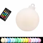 Indoor or Outdoor Decor Lamp Red, White Christmas Ball - Pallastar Viadurini