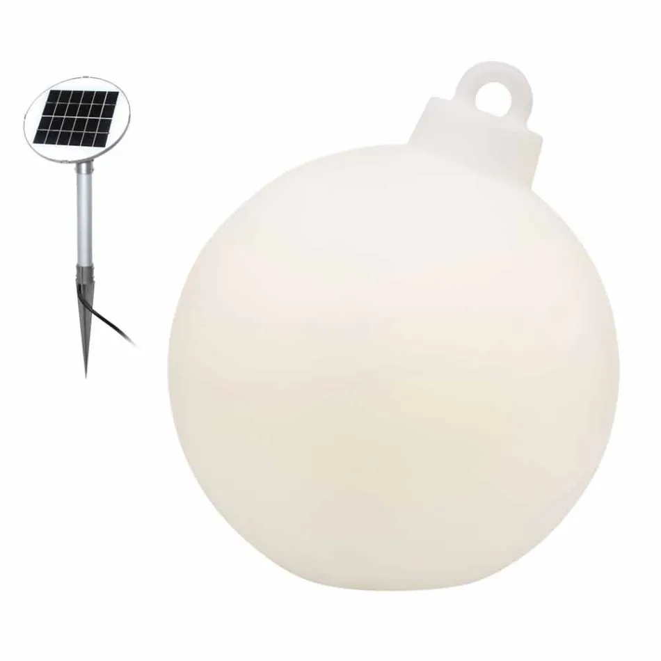 Indoor or Outdoor Decor Lamp Red, White Christmas Ball - Pallastar Viadurini