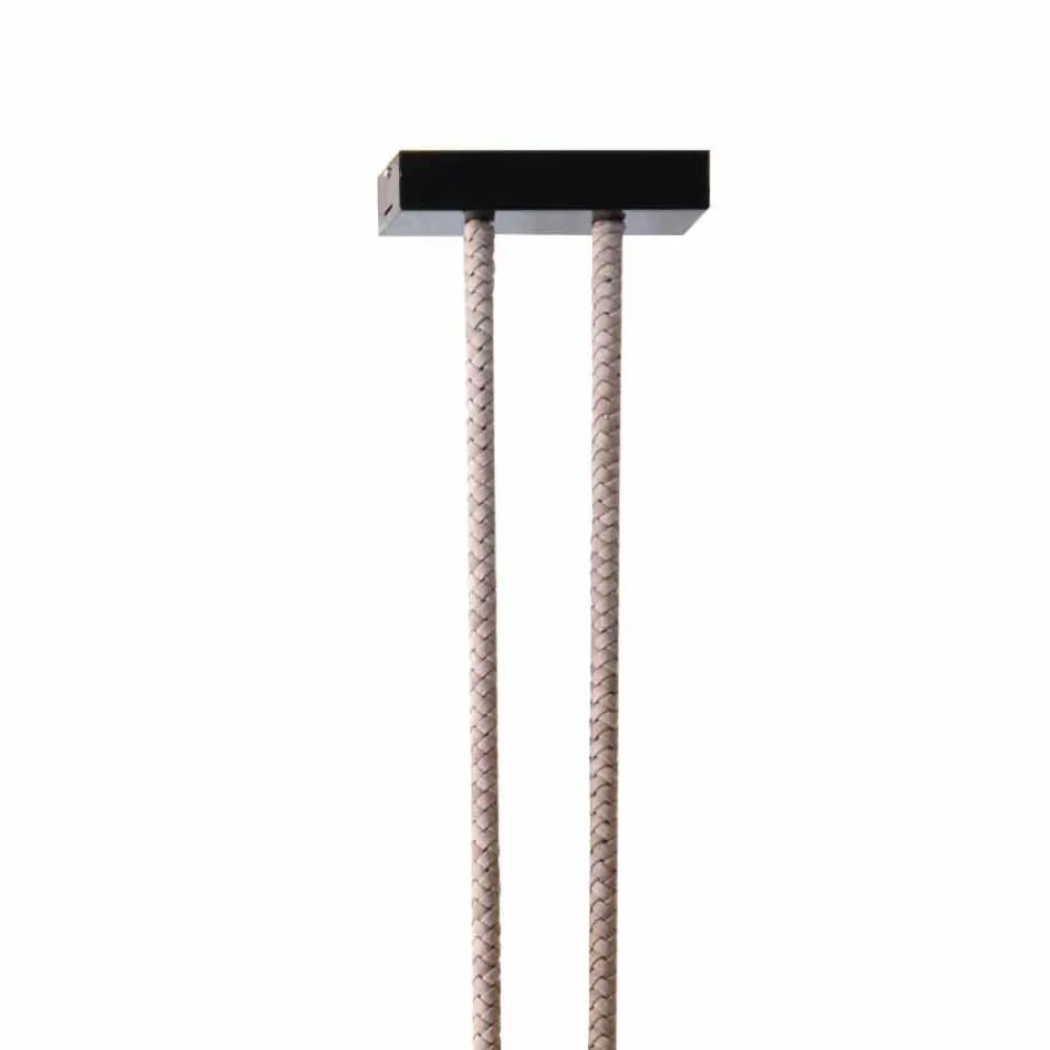 Grilli Snake made in Italy leather and metal design lamp Viadurini