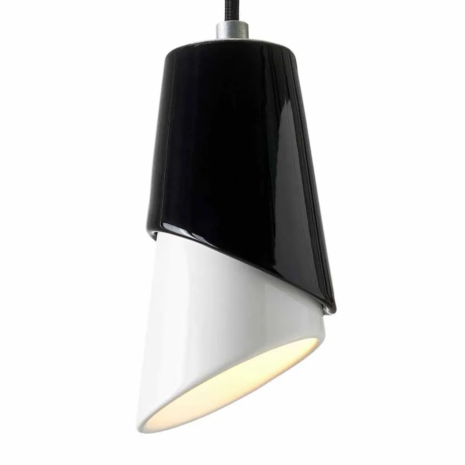 Design suspension lamp in ceramic produced in Italy Asia Viadurini