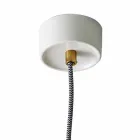 Suspension design lamp made of wood and ceramic made in Italy Asia Viadurini