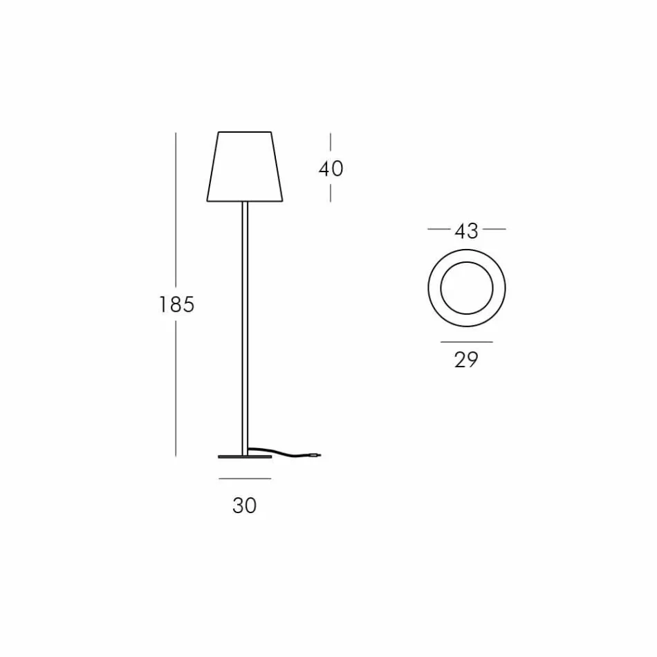 Floor lamp design Ali Baba Steel Slide metal made in Italy Viadurini
