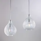 Atlas Glass Metal Design Lamp with Crystal Pendants Viadurini