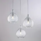 Designer Glass and Metal Lamp Made in Italy for Stylish Decor - Atlas Viadurini