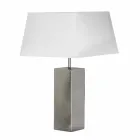 Modern table lamp in steel and white Renna lampshade Viadurini