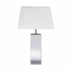 Modern table lamp in steel and white Renna lampshade Viadurini
