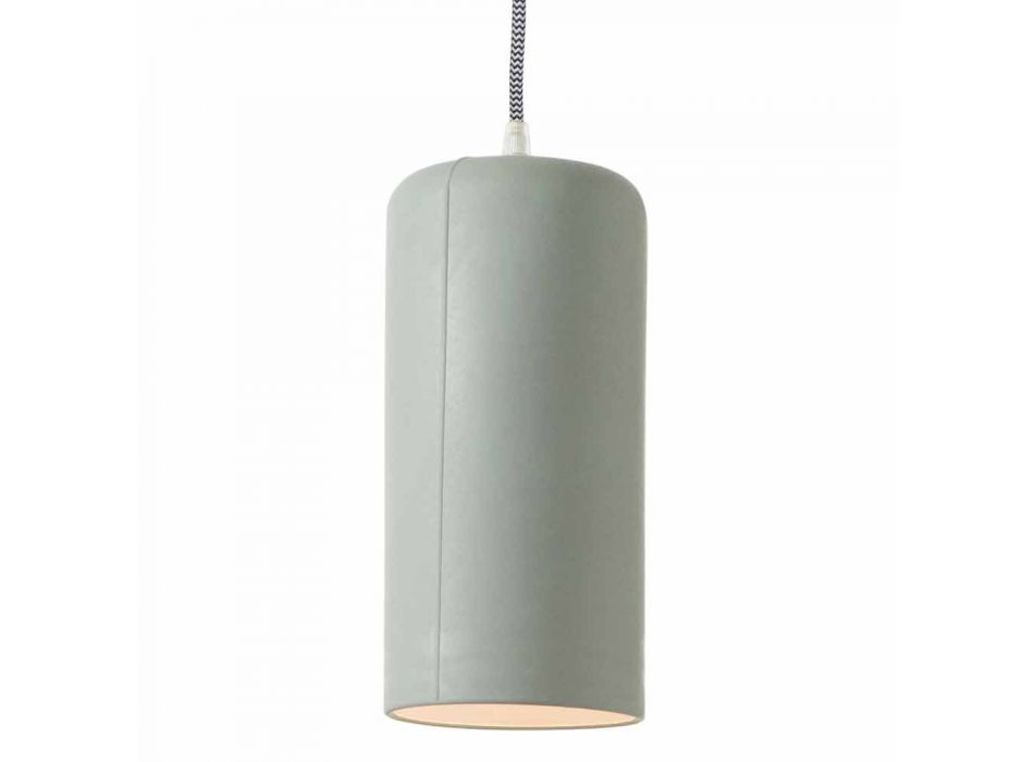 In-es.artdesign Candle 1 suspended design lamp in colored laprene Viadurini