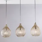 Elegant Glass and Metal Lamp Made in Italy for Refined Interiors - Atlas Viadurini