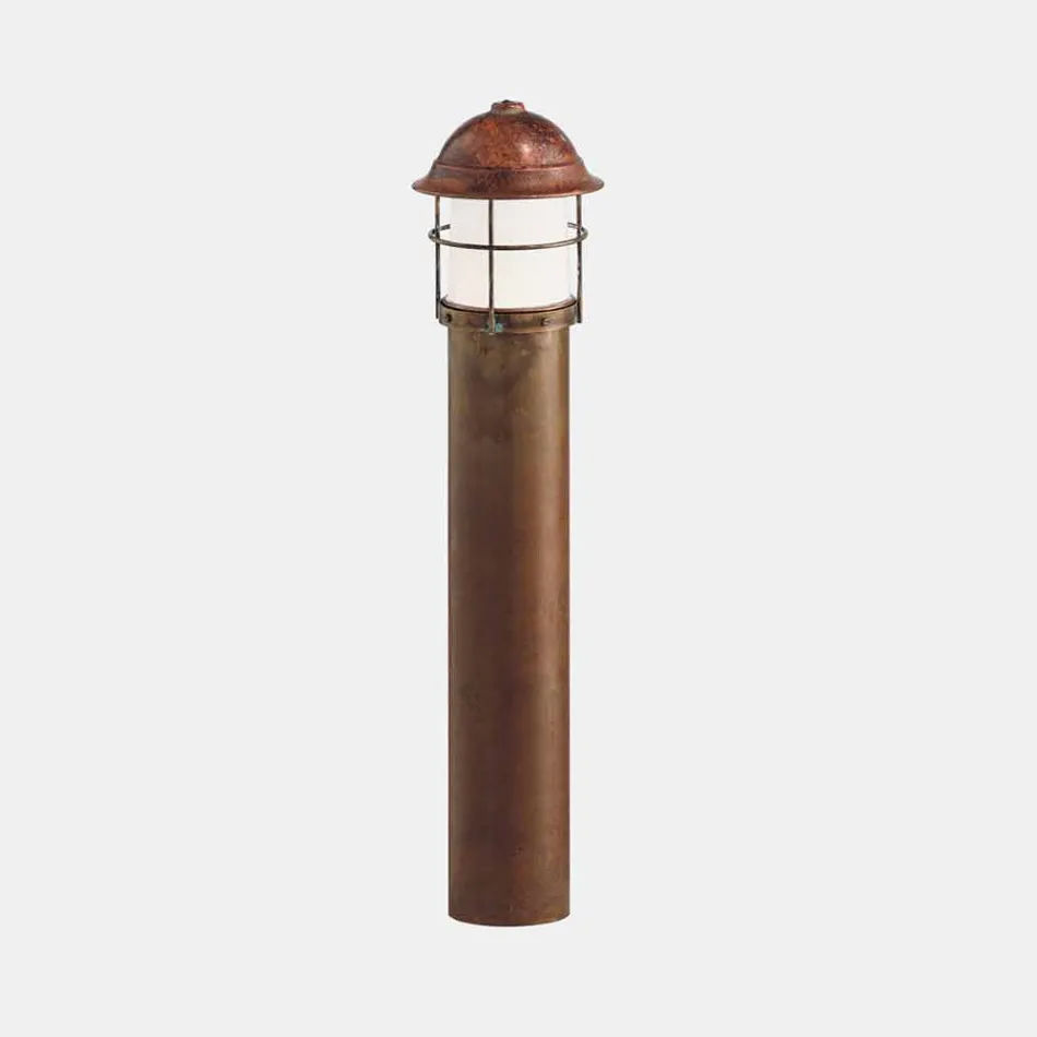 Garden Lamp Bollard in Copper, Brass and Glass 2 Sizes - Garden by Il Fanale Viadurini