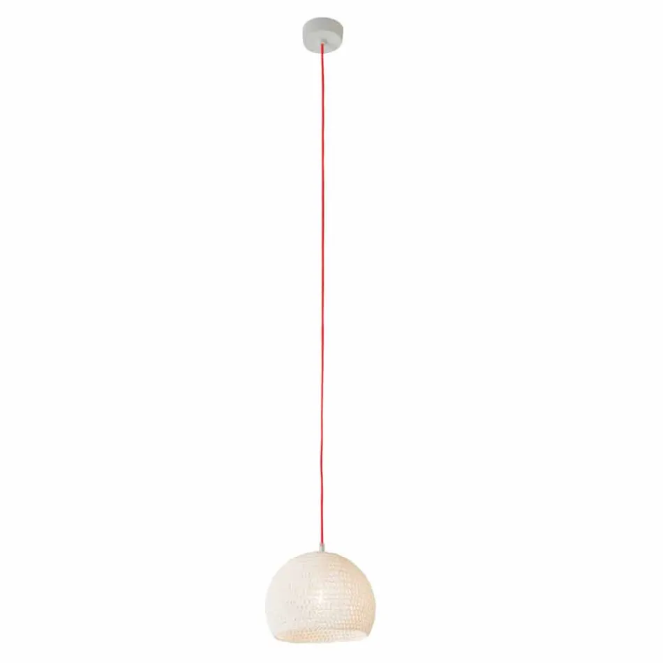 Suspended lamp in cotton and viscose In-es.artdesign Modern texture Viadurini