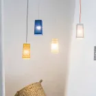 Suspended lamp in laprene In-es.artdesign Cacio & Pepe 2 colored Viadurini