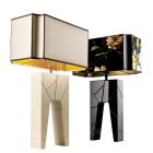 Modern design table lamp in solid wood Grilli Zarafa made Italy Viadurini