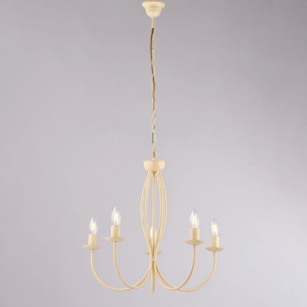 Shabby chic white metal lamp for elegant decor – Roccia Viadurini