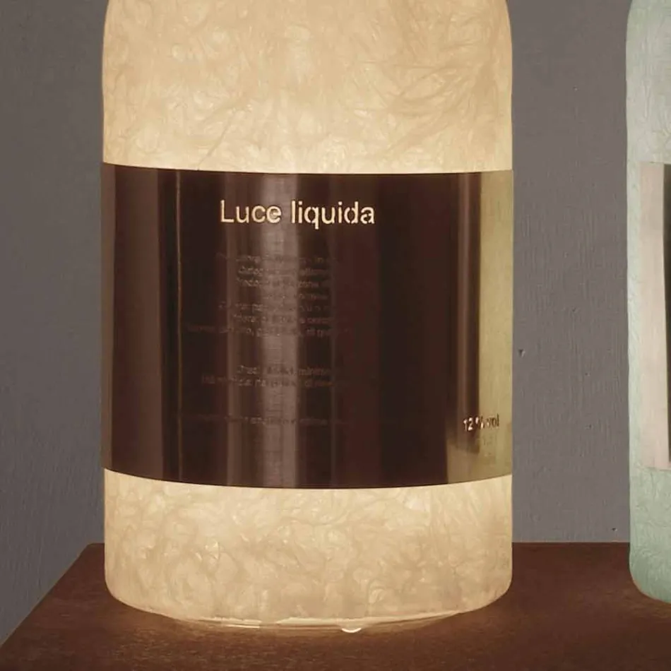 Table lamp in colored nebulite In-es.artdesign Luce Liquida1 Viadurini